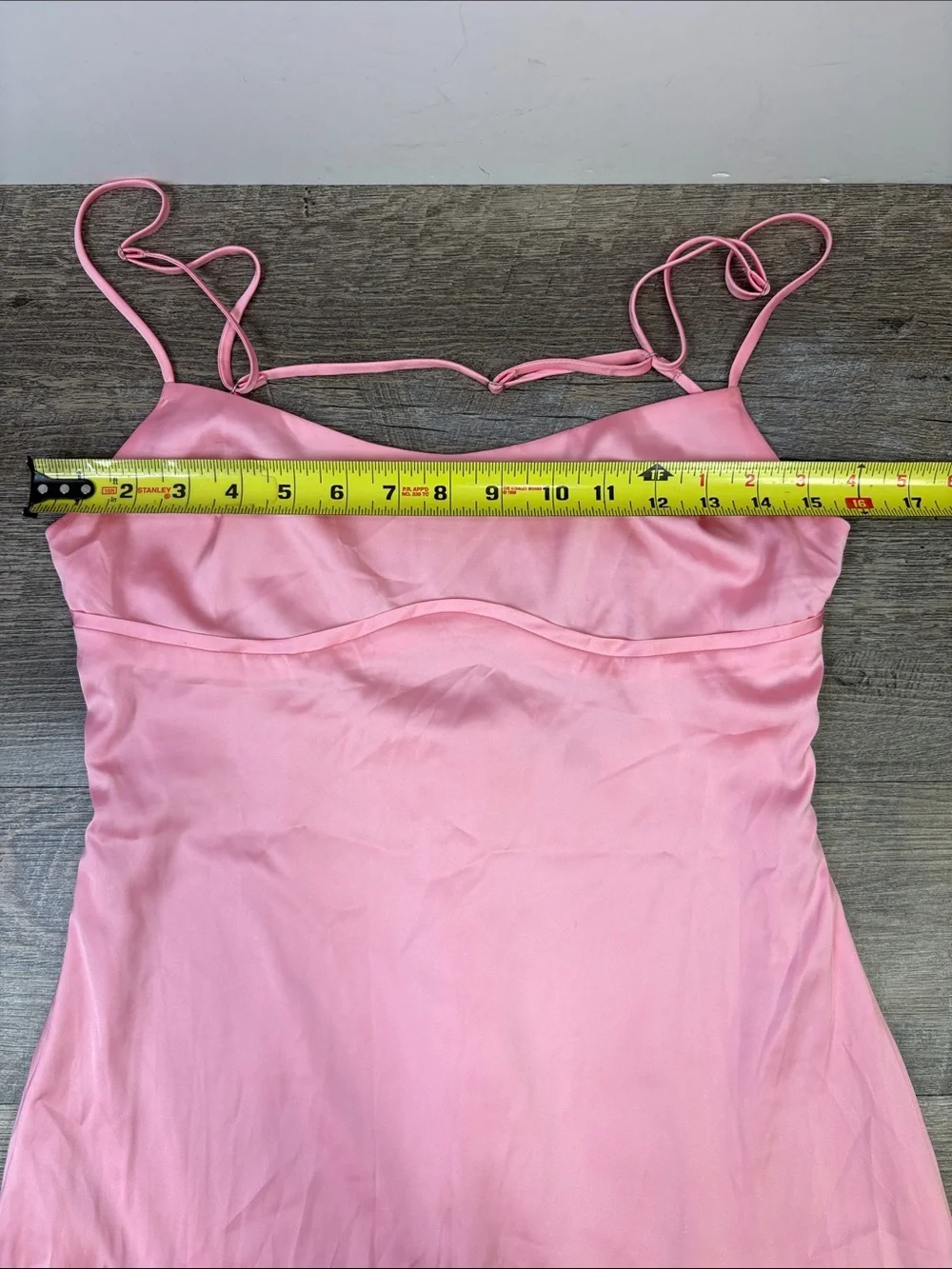 FORE Pink Satin Bustier Maxi Slip Dress Size Medium Y2K Formal